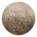 Houten Wanddecoratie pampagras en grassen in beige - Ms Tiff - Rond
