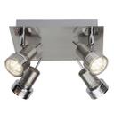 Spotbalken Kalea, metallic, 10,5 x 22 cm, Metall Deckenspots, dimmbar