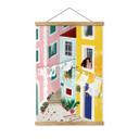 Póster de tela ilustración casas de verano - Tomljanovic