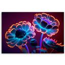 Canvasbillede, neonblomsterknopper