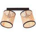 Spotbalken Toni, beige, 21 x 31 cm, Rattan Innenleuchte