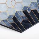 Hexagon Dibond Fredriksson - Blauw Witte Hexagons