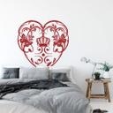 Sticker mural - Cœur et couronne