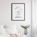 Plakat - Yoga Skorpion - Line Art