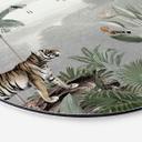 Tableau sur alu-Dibond rond Sir Edward - Tigres sous les tropiques