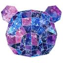 Muursticker Polygoon Panda