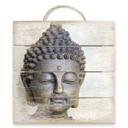 Buddha ansigt - print på træ