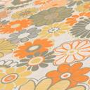 Vintage blomstertapet orangegrønt - blomstret Ikke-vævet tapet i retrostil - tapet