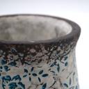Vintage Blumentopf Beton Florales Muster - 12x12 cm