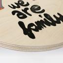 Cuadro de madera Somos familia - Treechild - Redondo