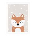 Póster zorro de nieve - Póster infantil - Orara Studio