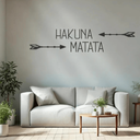 MDF - Trædekoration -  Hakuna Matata med pile