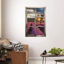 3D Wallsticker vindue shabby - Lavendelblomst i Provence