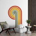 Wallsticker retro stribe form sæt (3 stk.) | regnbuefarver