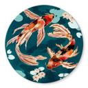 Glasbillede - To koi i en dam - SpaceFrog Designs