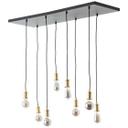 Pendelleuchte Emmanuel, schwarz, 133 x 34,8 cm, Metall Pendel-lampe, dimmbar