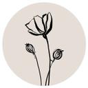 Vinilo decorativo de pared Poppy - Cats & Dotz - Redondo
