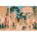 Vintage safari fototapet - stilfuldt non-woven tapet med savannelandskab