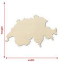 Decoración en madera mapa Suiza - Álamo