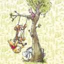 Tapet - Winnie the Pooh i skoven - 200 x 280 cm