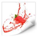 Zelfklevende Poster - Splashing Strawberry