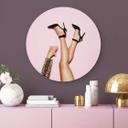 Tableau sur alu-Dibond rond 1X Studio - Sexy Heels