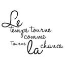 Sticker mural Le temps tourne comme tourne la chance