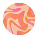 Póster Ondas abstractas en naranja-rosa - Bloom - Redondo