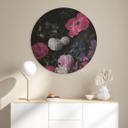 Billede Blomsterbuket i mignon-stil - Bloomery Decor - rund – print på aluminium (Alu-Dibond)