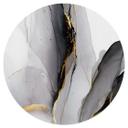 Vinilo decorativo Composición abstracta en dorado y gris - Shelest - Redondo