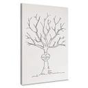 Cuadro lienzo huella + texto personalizado - Árbol de los deseos