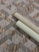 Papel pintado no tejido efecto madera 3D casa de campo mate en marrón