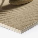 Sekskantet billede af træ Stone in Sand 2