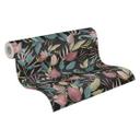 COSMOPOLITAN blossom tapet design sort pink - moderne botanisk ikke-vævet tapet