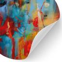 Wallsticker Farverigt kaos - Fedrau - Rund