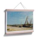 Póster Daubigny - Barcos en la playa de Ètaples
