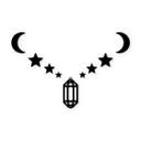Decoración acrílica Ramadán set - luna estrella linterna