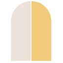 Wallsticker set of 2 half arches - yellow and beige