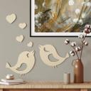 Arte en madera de álamo - Sparrow love