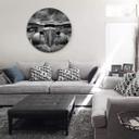 Tableau en alu-Dibond Schlipf - Trop vieille pour rouler - Rond