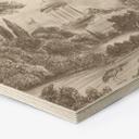 Houten Wanddecoratie met zeshoekig tuinlandschap in beige - Ms Tiff