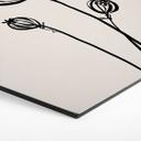 Sekskantet Billede Line Art Poppy - Cats & Dotz - aluminium dibond