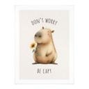 Poster Capybara - Don't worry be capy