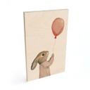 Billede af træ sød kanin med ballon - Treechild