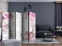 Screen room divider - Pæonernes dans , 5-delt - 225x172 cm