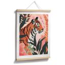 Póster Tigre en la jungla rosa - Treechild
