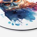 Vægcirkel Heine - Intelligent Owl – print på aluminium (Alu-Dibond)