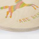 Cuadro de madera Bodart - Los unicornios son reales - Redondo
