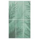 Separador de ambientes, biombo, pantalla de privacidad colgante Hojas de palmera verde