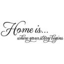 Wallsticker -  Home is where your story begins.